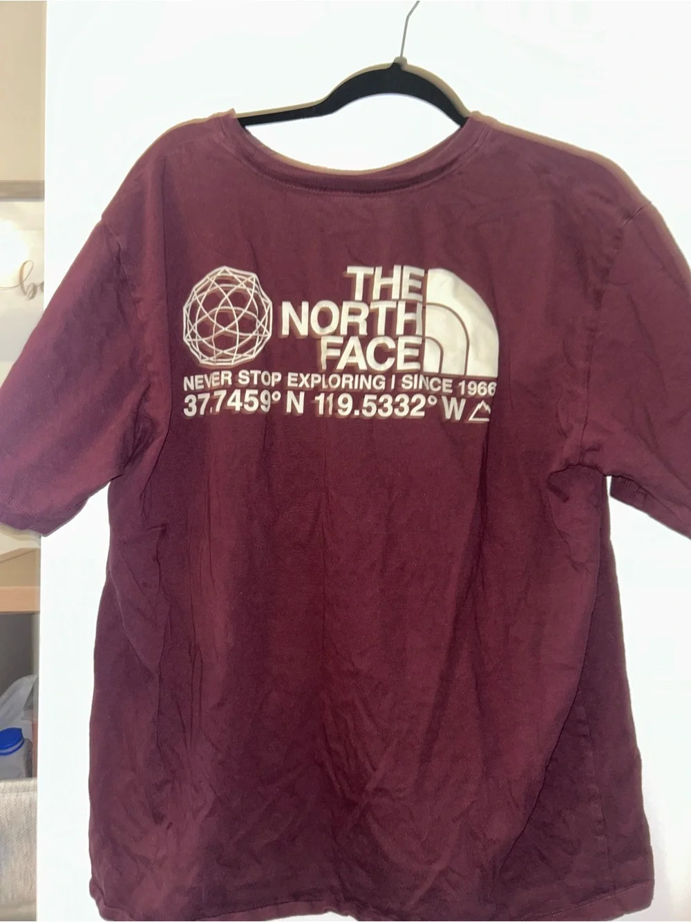 The North Face Men's Maroon Short-Sleeve Logo Tee